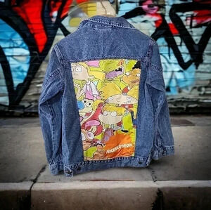 NICKELODEON Rugrats Denim Oversized jacket. Size small